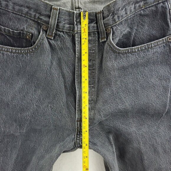 Levi's 501 XX Button Fly Vintage Jeans USA 80s Black 0658 "32x34" Actual 30x32 - Picture 10 of 12